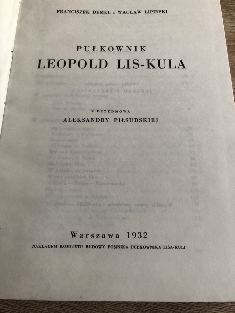 Ksiazka „Pułkownik Leopold Lis-Kula”