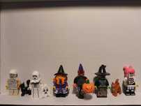 Lego minifigurki BAM 6 szt 2024 i 2025 czarownica, koty, mumia, duch