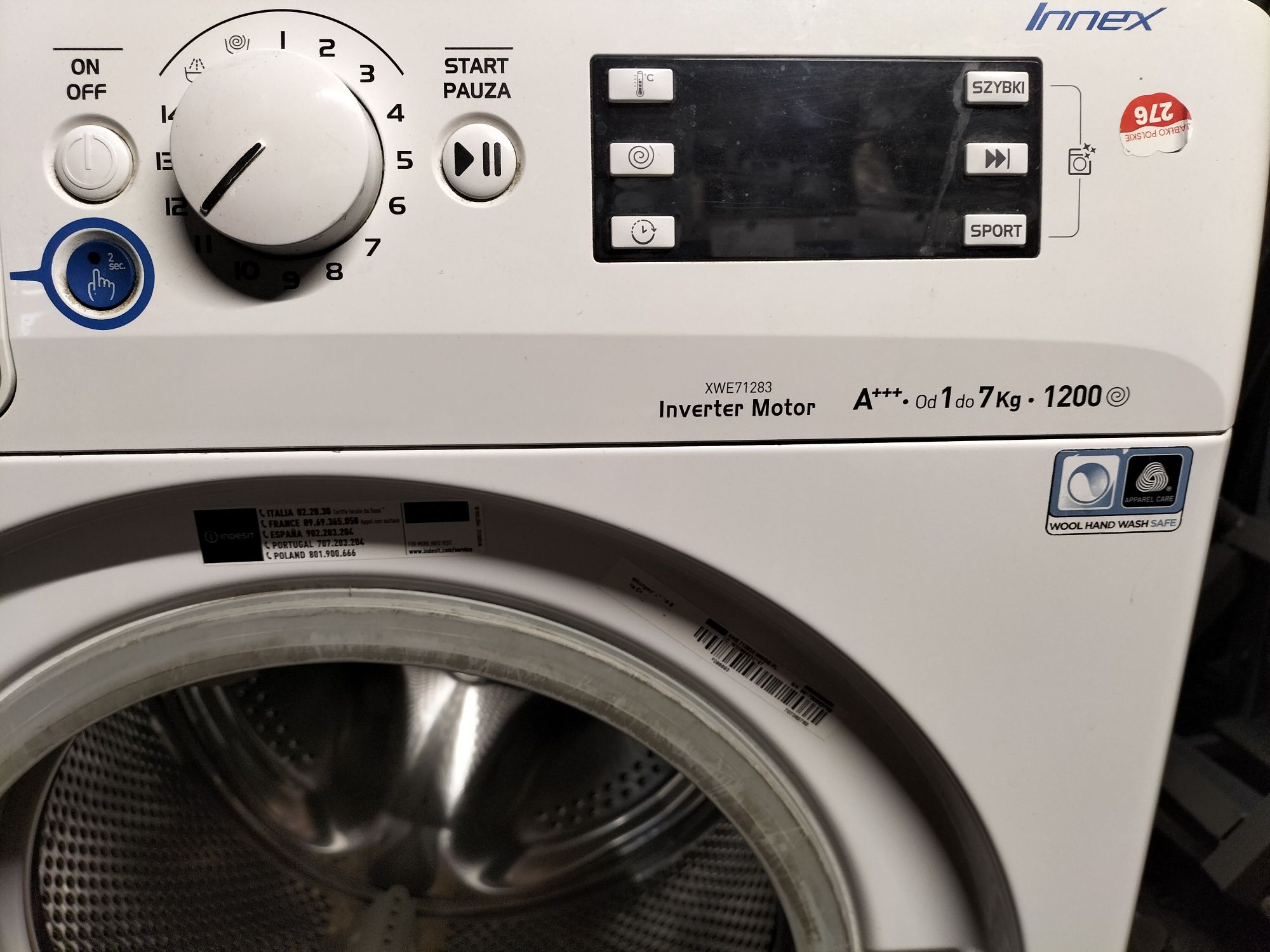 Pralka Indesit XWE71283 części