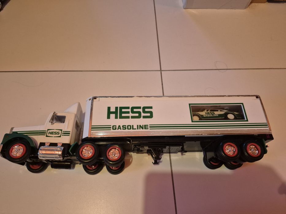 Ciężarówka HESS zabawka auto 1992 18-Wheeler and Racer.