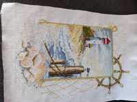 Obraz latarnia morska haft krzyżykowy