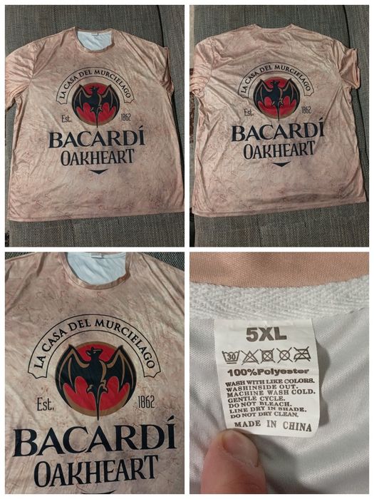 Колекційна чоловіча футболка у ретро стилі Bacardi Oakheart. 5XL
