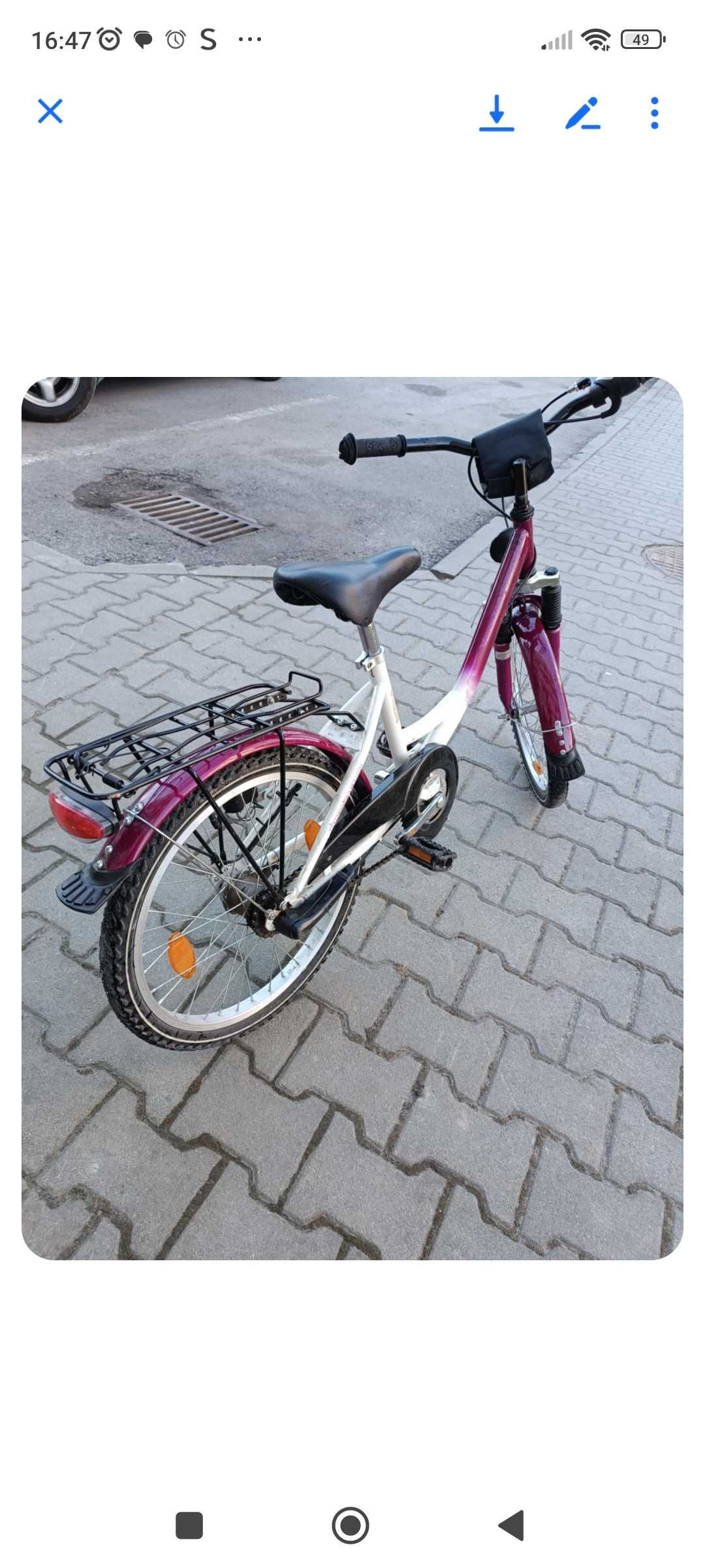 Rower dziecięcy dla dziewczynki