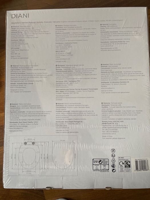 Wolnoopadająca deska sedesowa Cooke & Lewis - Diani - 2 szt. - nowe