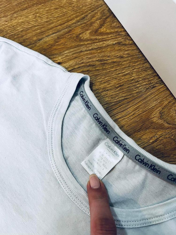 Calvin klein s koszulka biala t-shirt klasyczna