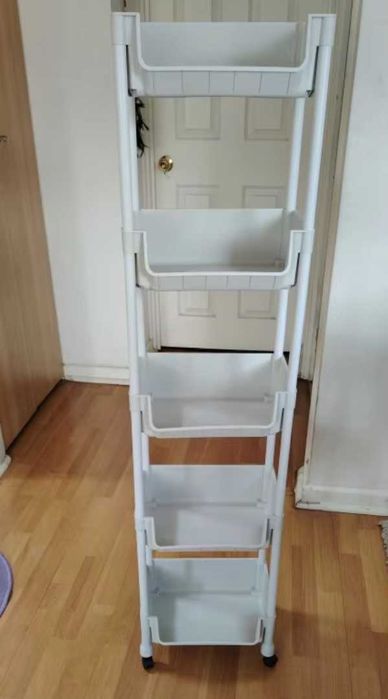 Стеллаж 5 полок, передвижная этажерка