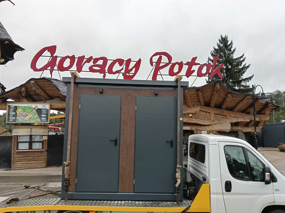 Kontener pawilon sanitarny, toaleta, łazienka mobilna ogrodowa wc