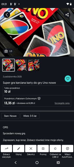 Zestaw 2 x Uno klasyczne nowe zabawki