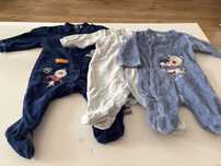 Pajacyki frotte 56 niebieskie