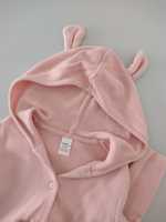 Bluza Next 86 różowa sweter uszka pudrowy róż bawełna dla dziewczynki