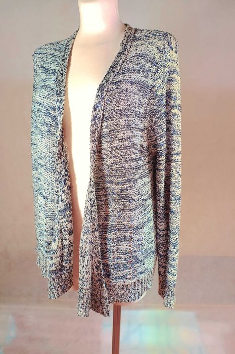 Sweter bez zapięcia kardigan XL 2XL błyszczący cekiny ażurowy święta