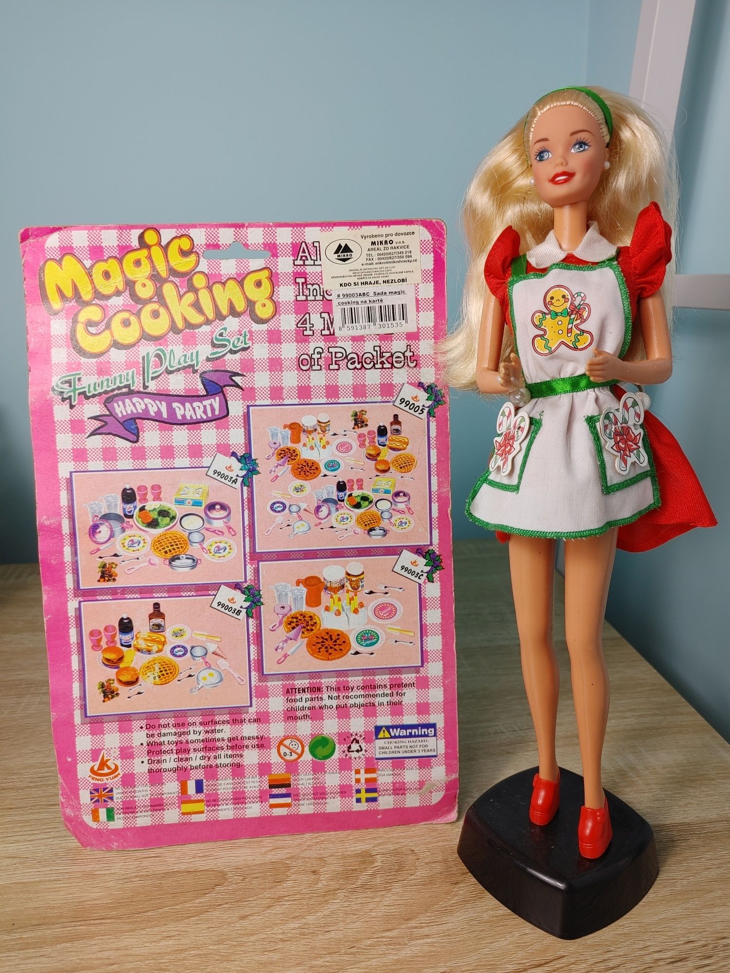 Zestaw akcesoriów dla lalek Barbie nowy cooking magic kuchnia