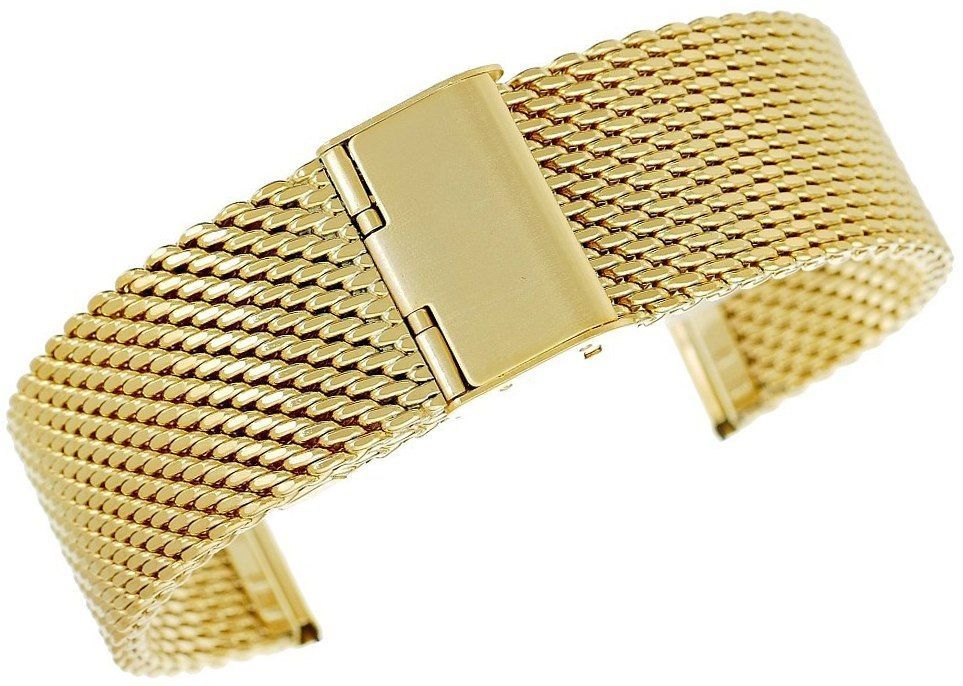 bransoleta - siatka mesh gold pvd 22 mm gr. 2,2 mm
