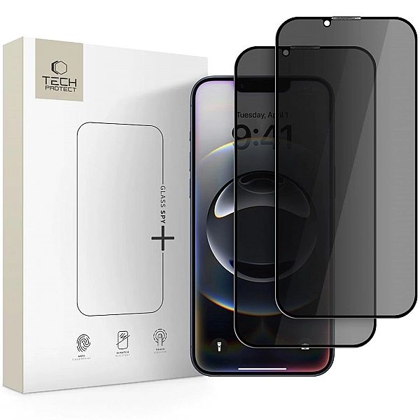 Szkło Prywatyzujące Tech-Protect Glass Spy+ 2-Pack Iphone 16E Privacy