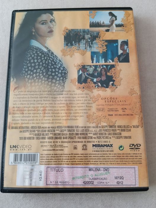 DVD Malena Mônica belluci