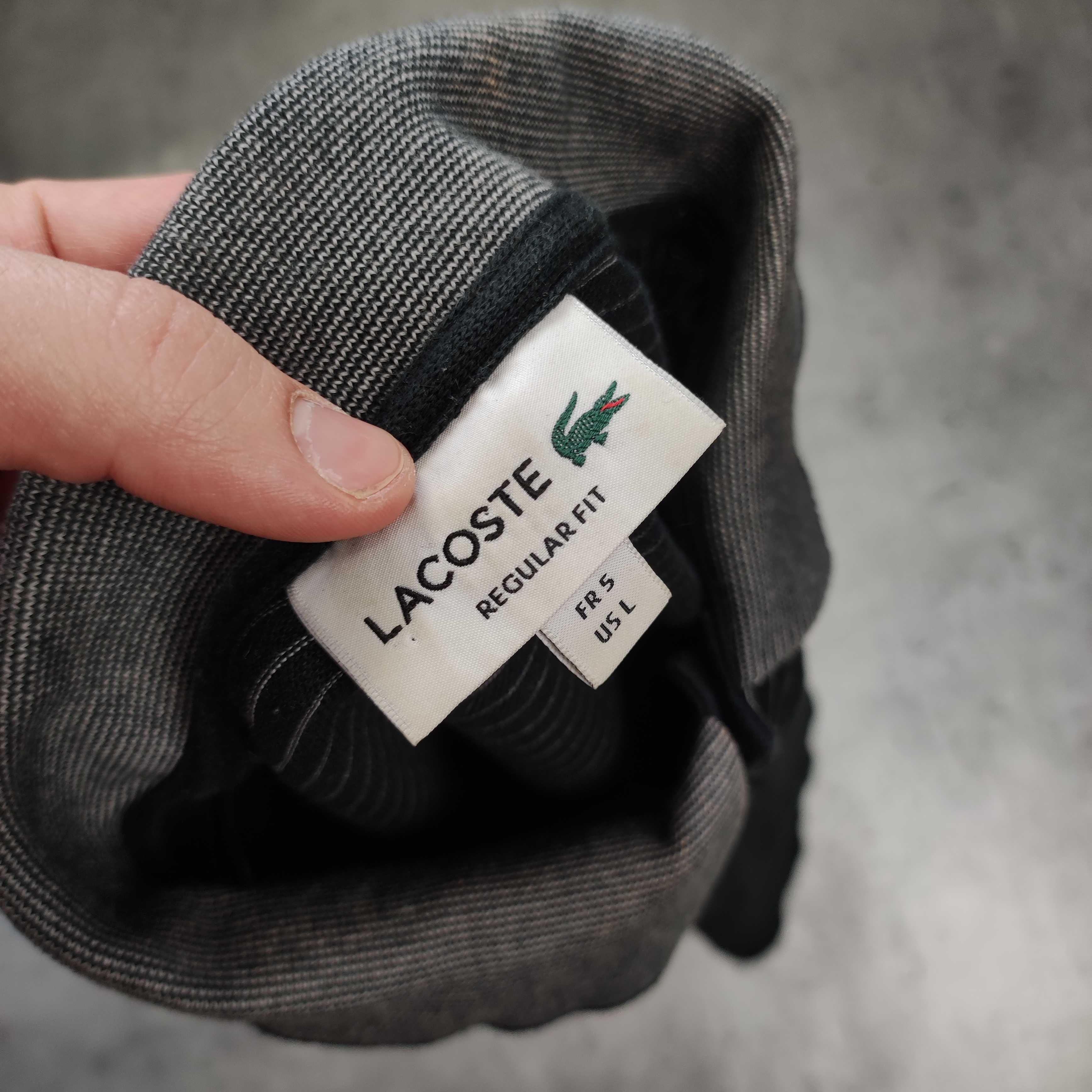 MĘSKA Koszulka Elegancka PREMIUM Polo Paski Lacoste France Haft Logo