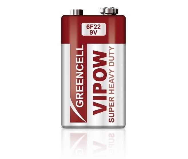 Bateria cynkowo-węglowa 9V VIPOW (6F22) 10szt