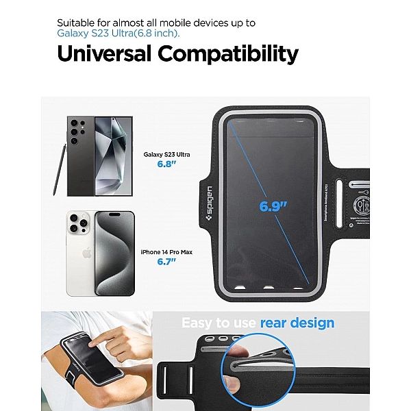 Spigen A703 Dynamic Shield Armband Black