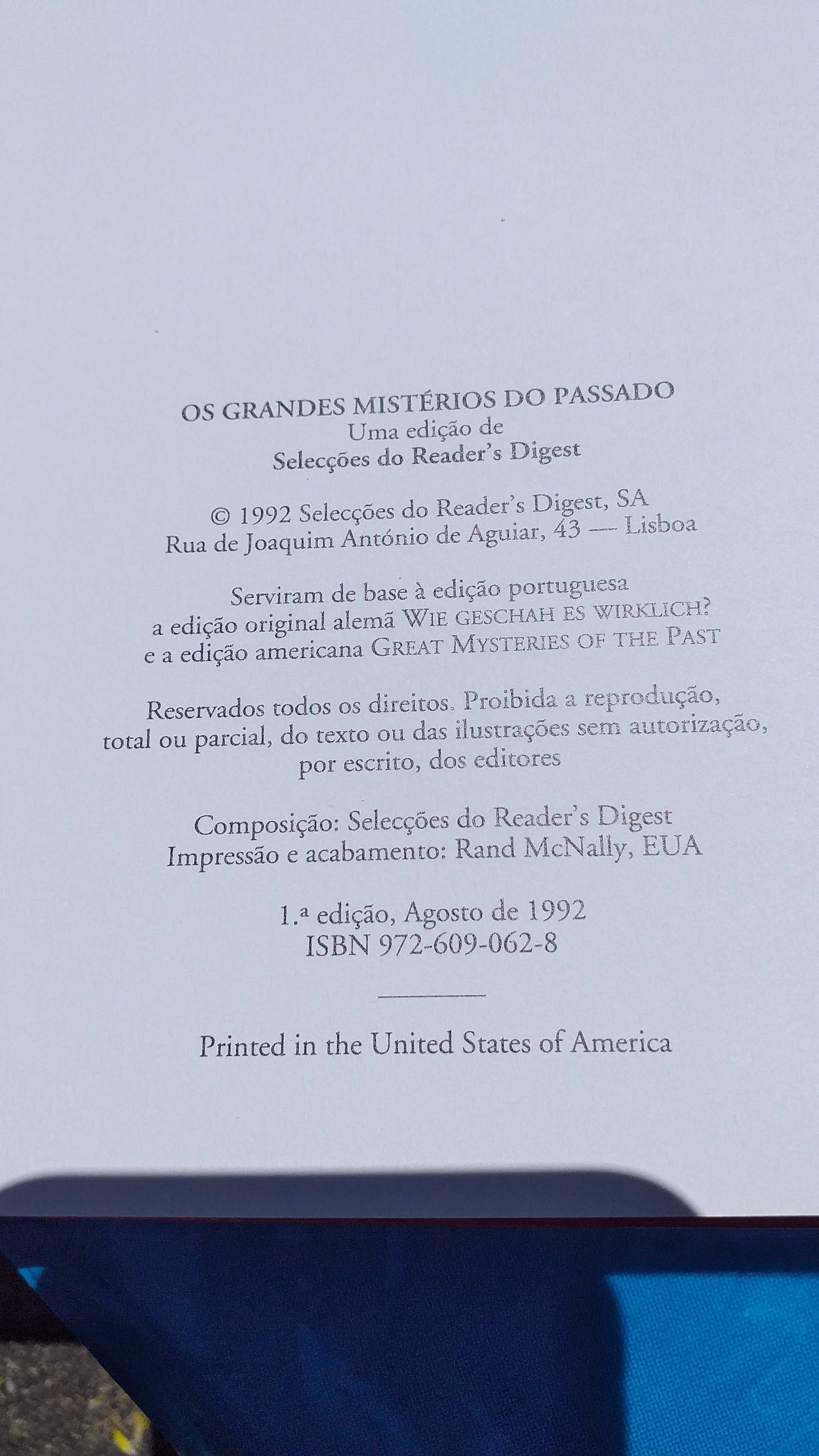 Livro Os grandes mistérios do passado