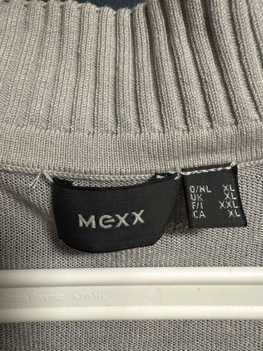 Mexx cienki sweterek XL szary z rozkloszowanymi rękawami