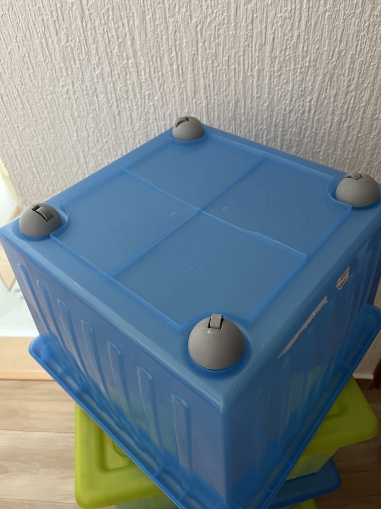 4 Caixas de arrumação Vessla com tampa Ikea