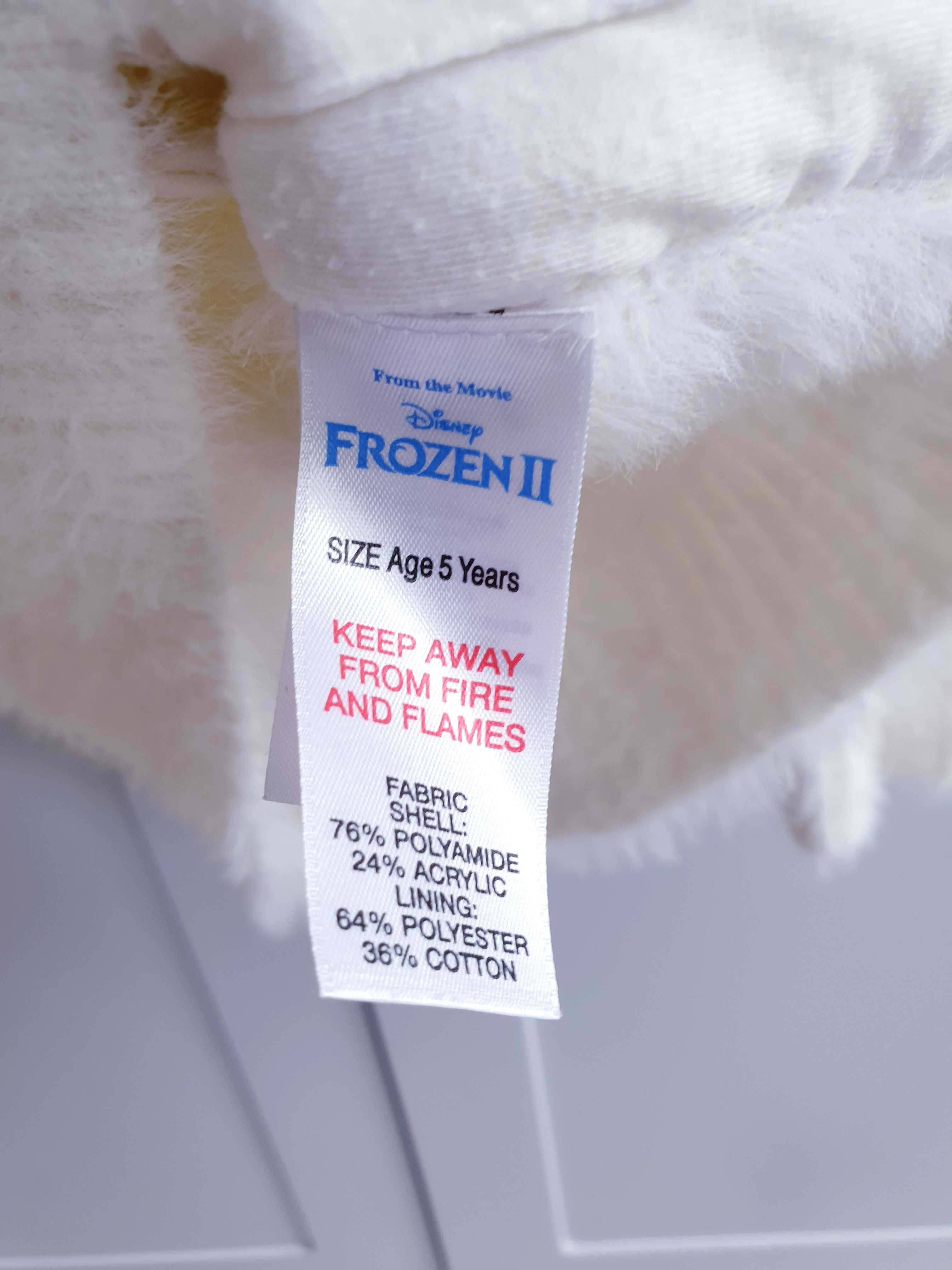 Biały włochaty sweter sweterek 104 110 Kraina Lodu Frozen Matalan