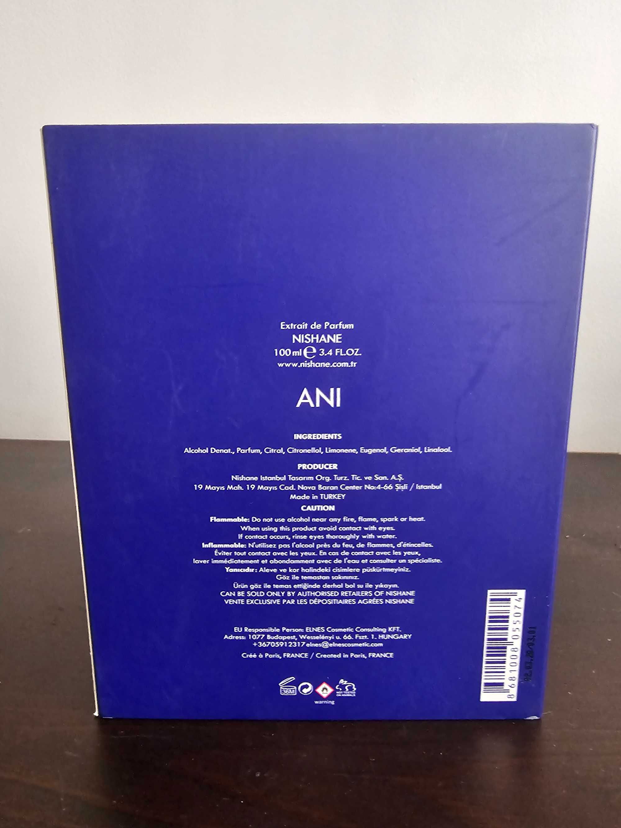 Nishane Ani 100 ml Puste Opakowanie dla Kolekcjonera