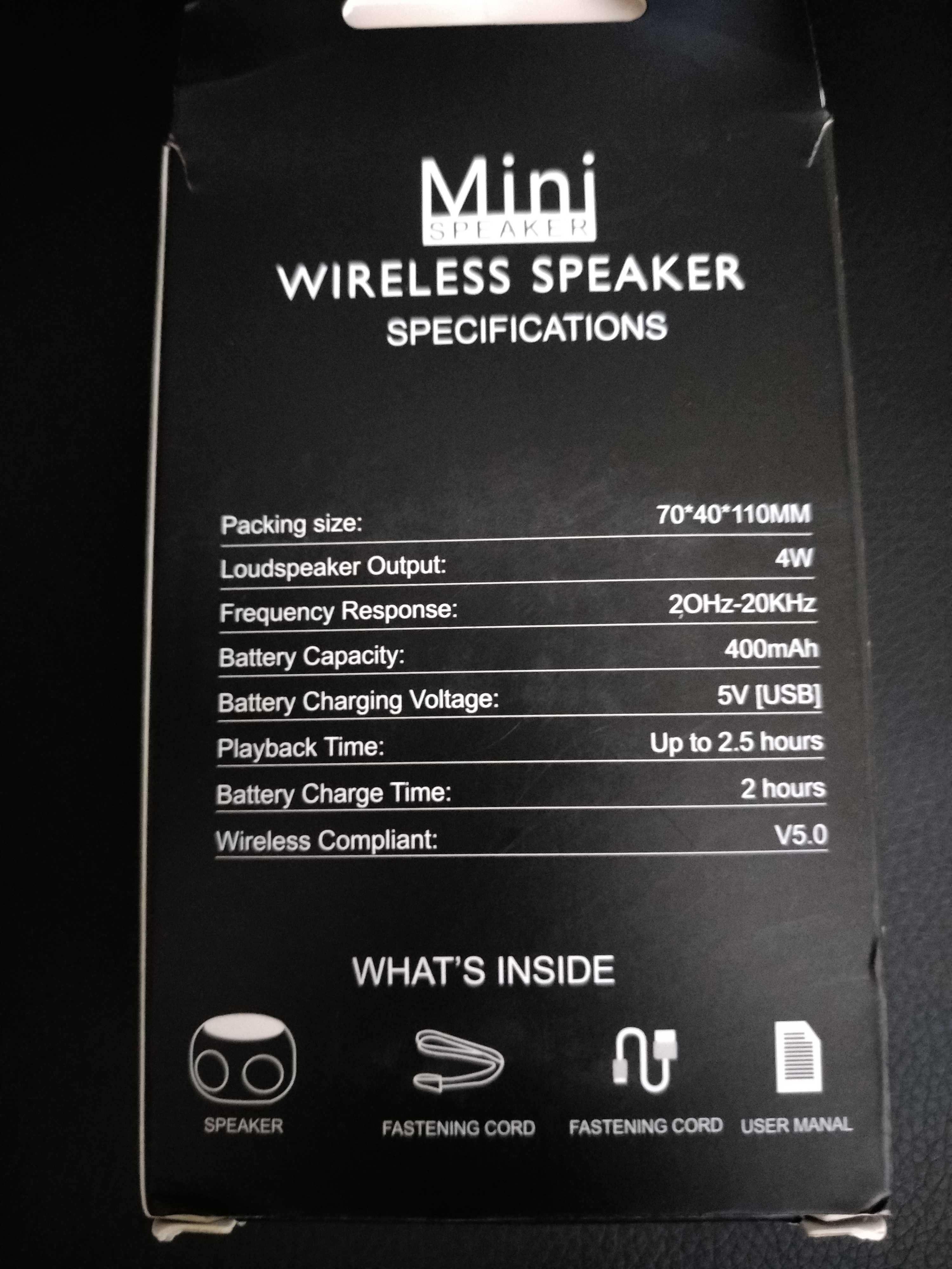Портативная беспроводная мини колонка, Mini Speaker