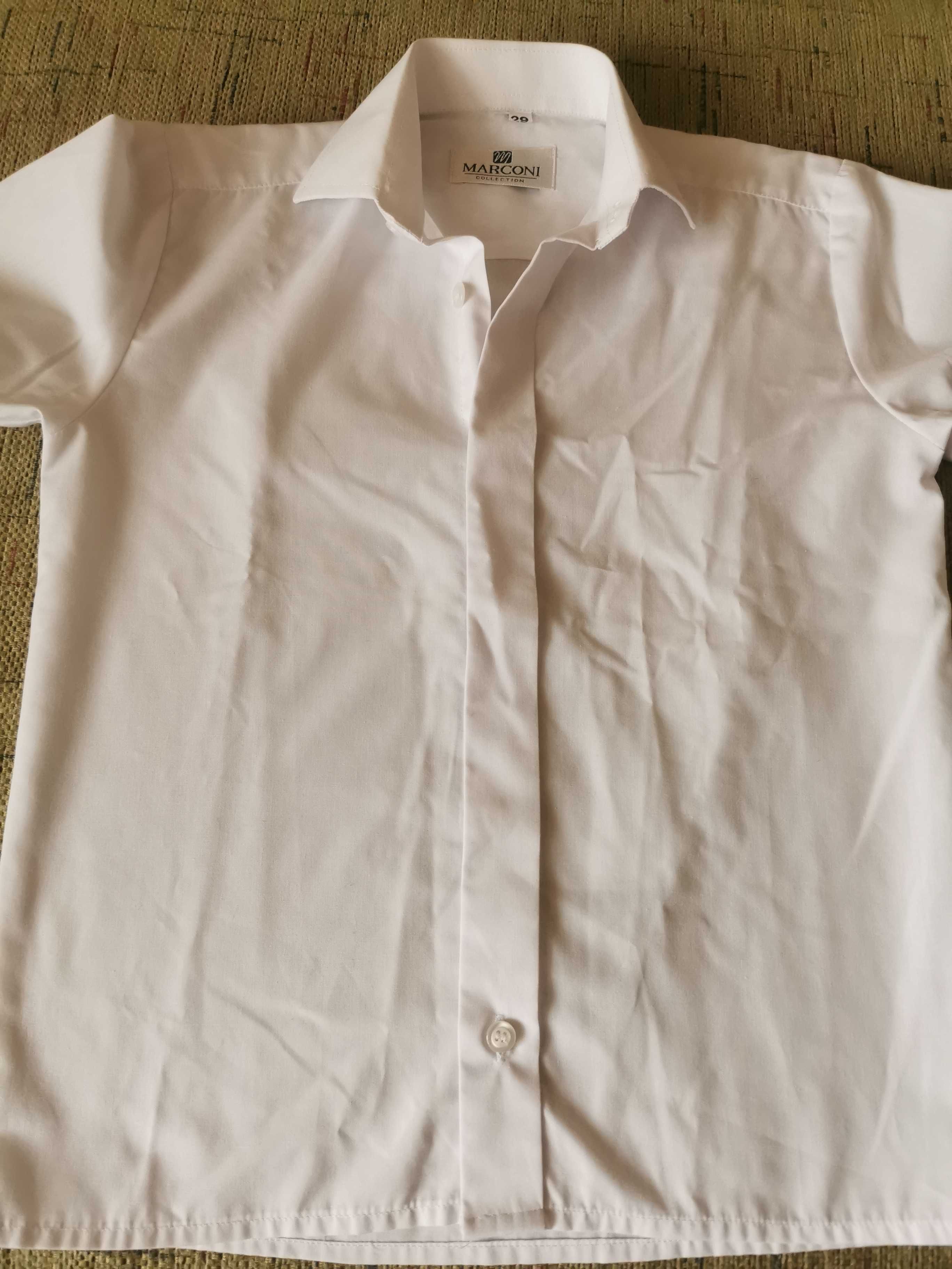 Biała koszula z długim rękawem, rozmiar 128 cm Marconi Collection