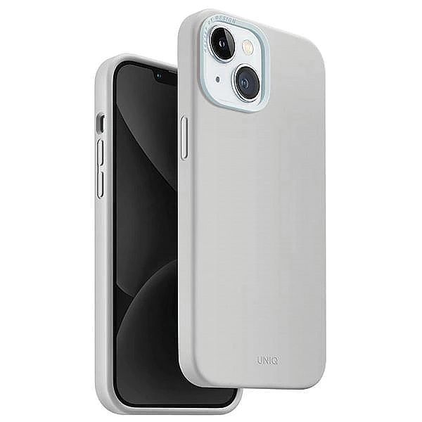 Etui UNIQ Lino Hue Magclick Charging do iPhone 15 - jasnoszare