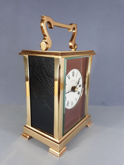 Zegar kominkowy kareciak mosiężny