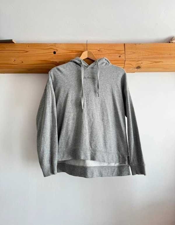 Bluza szara minimal bawełniana oversize casual Basic wygodna S/36