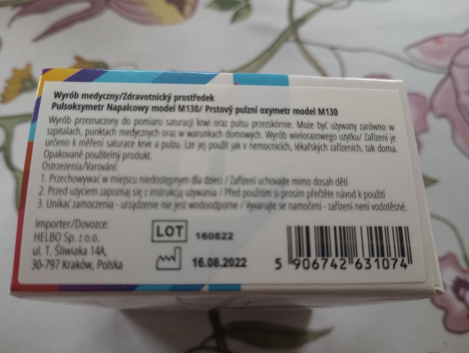 Pulsoksymetr napalcowy M130