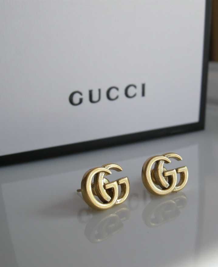 Gucci mosiężne kolczyki GG 12 mm Small