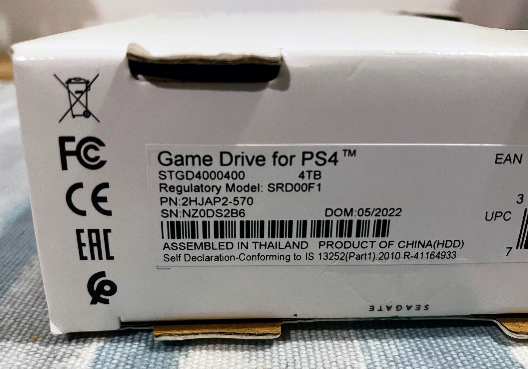 Seagate Game Drive PS4 PS5 4TB Dysk Zewnętrzny dla konsoli i nie tylko