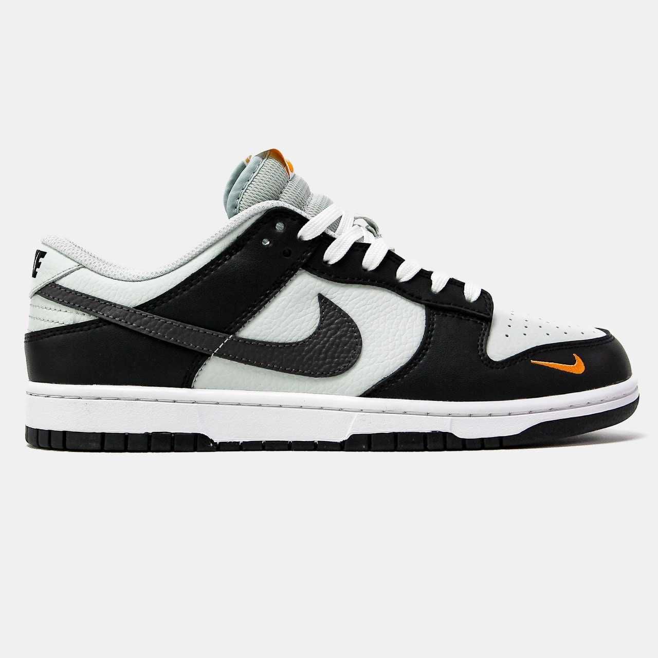 Nike Dunk Low Black Total Orange Mini Swoosh кроссовки мужские dunk sb