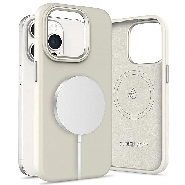 Tech-Protect Silicone Pure Magsafe Iphone 15 Pro Max Cosmic Latte