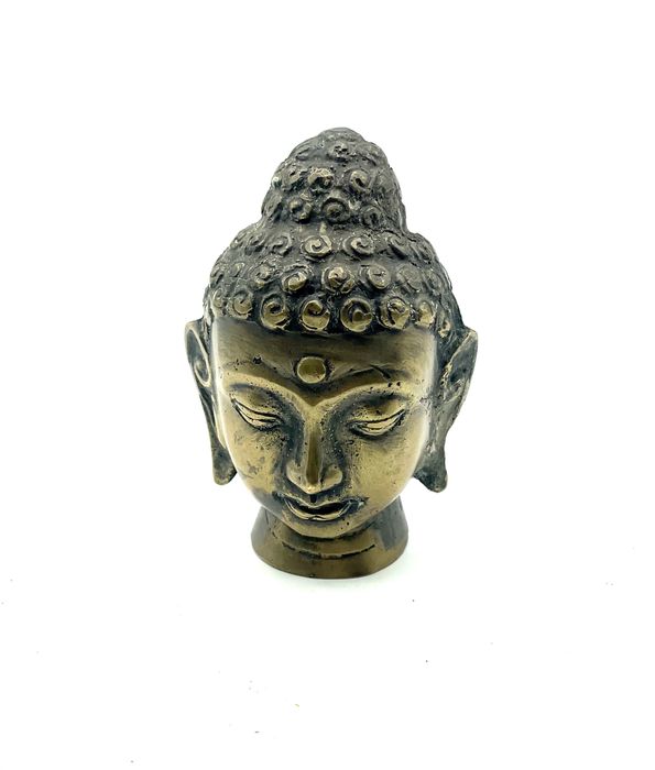 Cabeça buda em bronze antiga