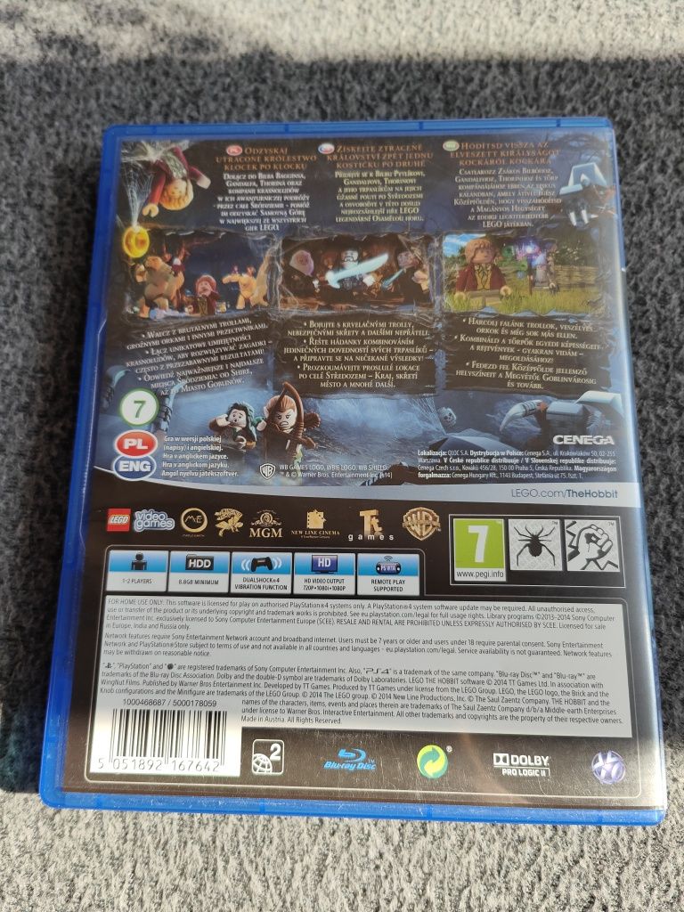 LEGO hobbit PS4 PlayStation 4 5 Polska wersja