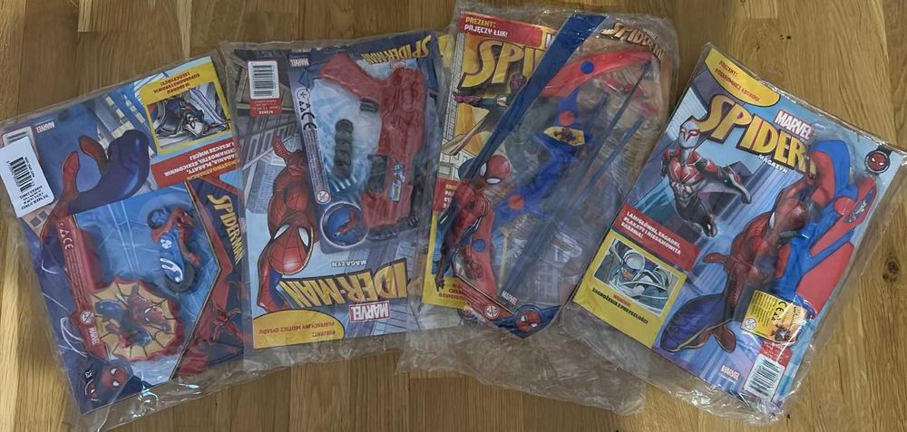 Zestaw gazetek Spider-Man z prezentami – nowe, zapakowane (Zestaw 8)