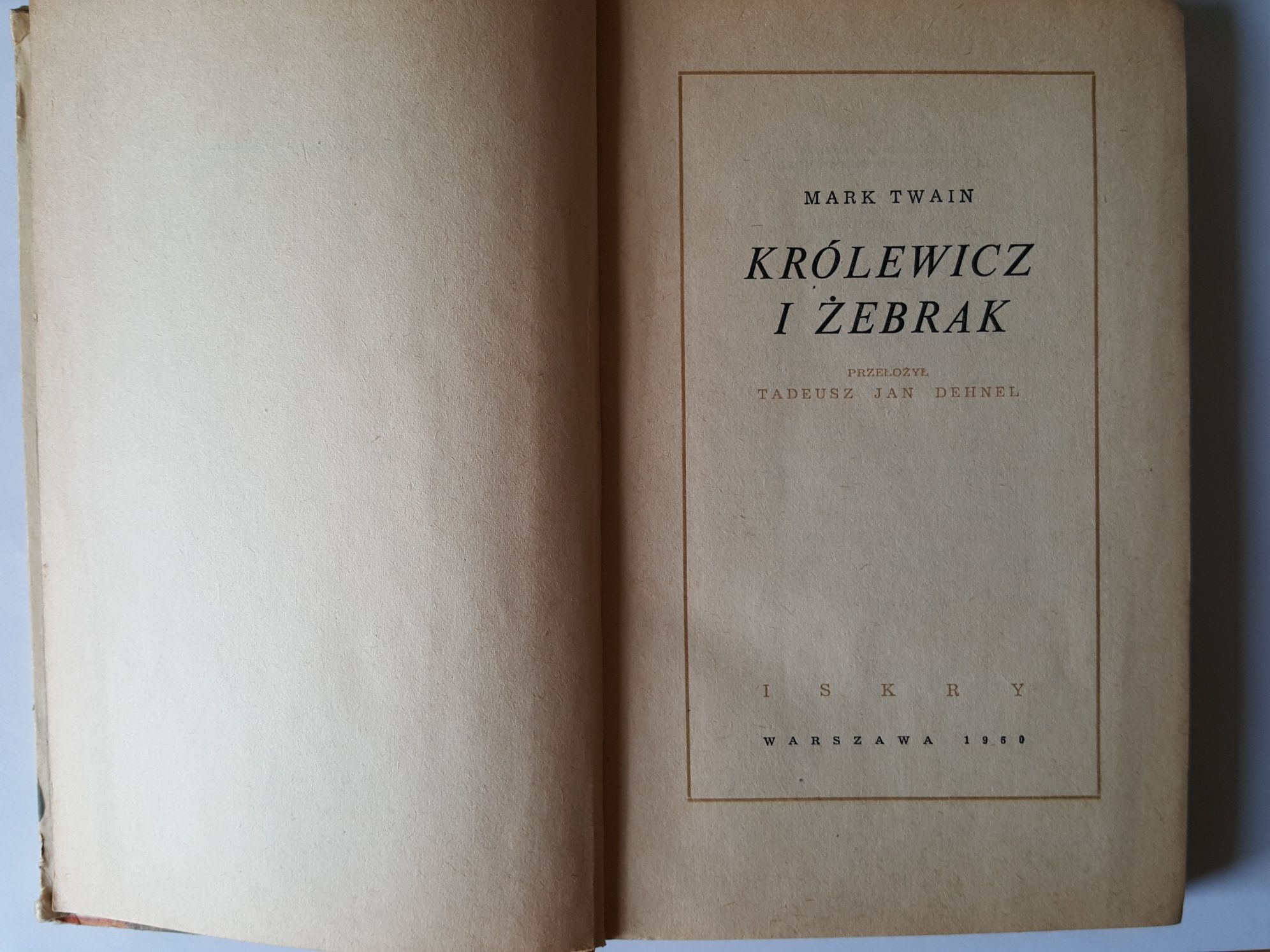 KSIĄŻKA dla młodzieży "Królewicz i żebrak" Mark Twain, powieść