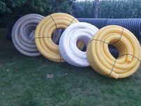 Rura drenarska fi 100 w otulinie, CIĘTA NA METRY różne średnice