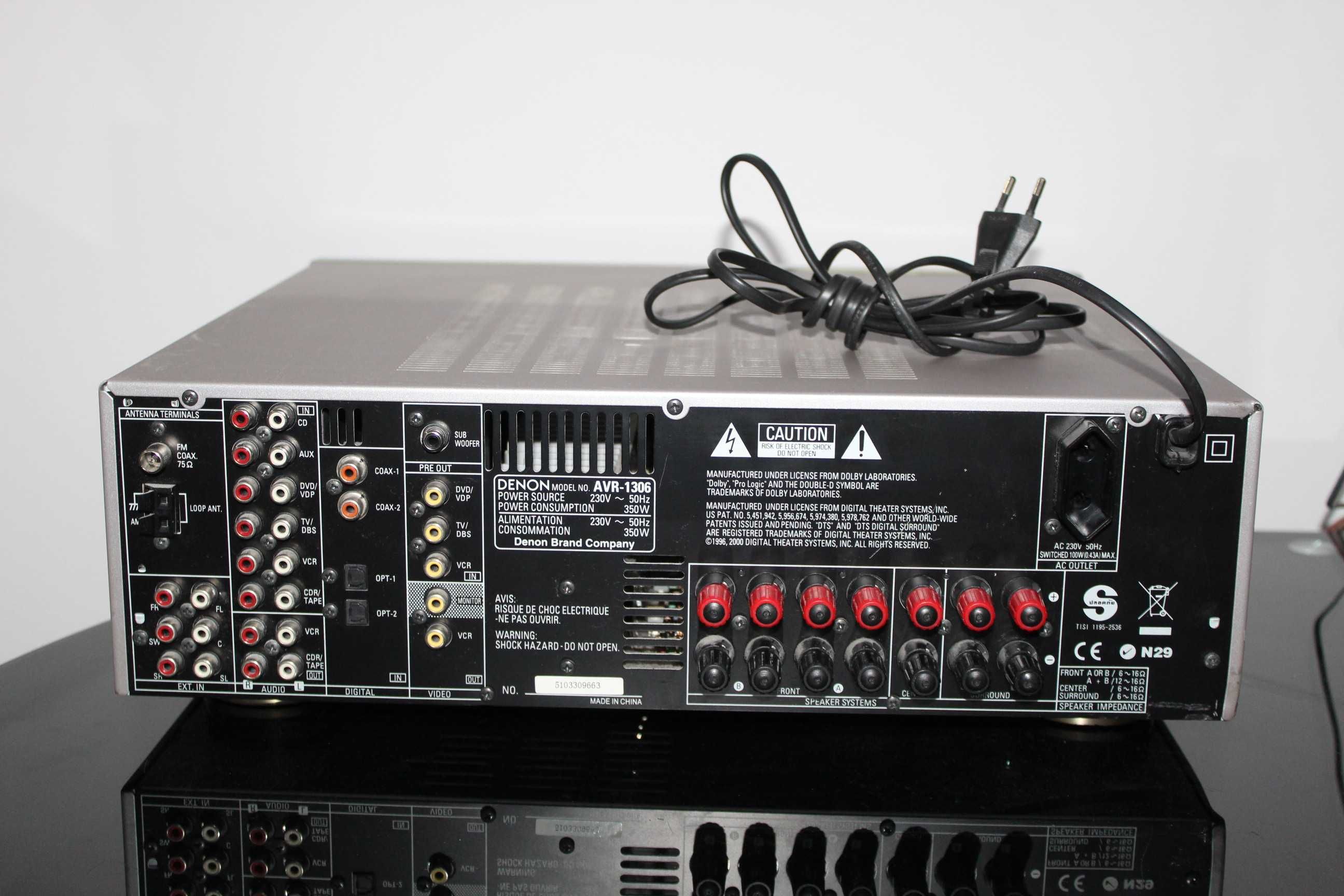 DENON AVR-1306 Amplituner wzmacniacz kino domowe optyk Wysyłka
