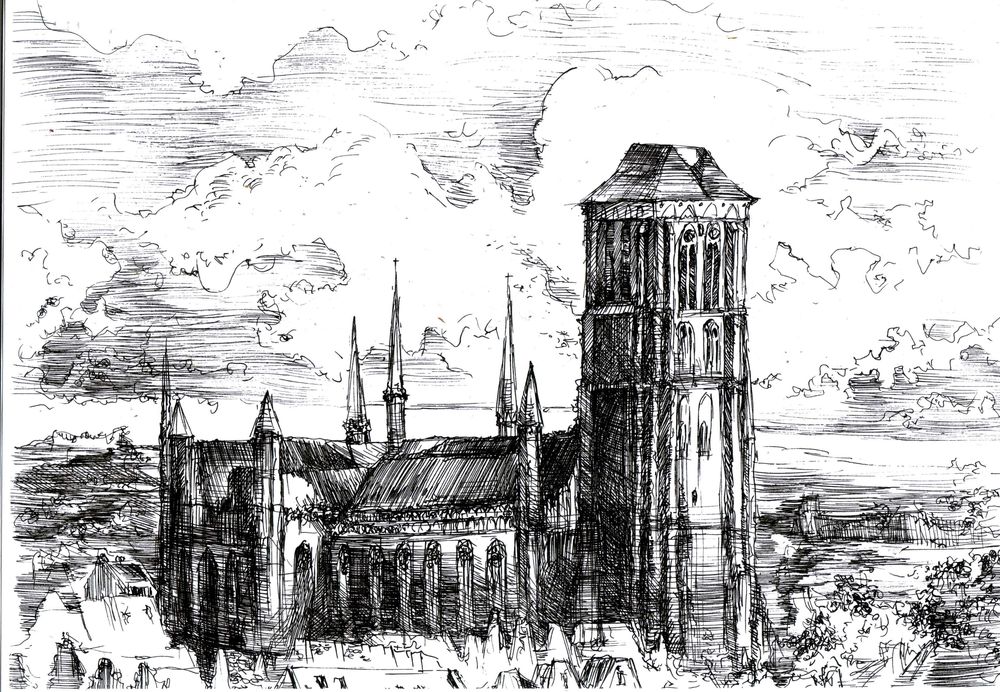 Cykl trzech prac pt."Gdańsk w grafice "