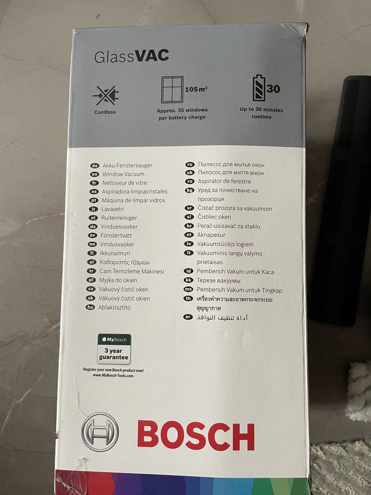 Очистник скла Bosch Glass Vac