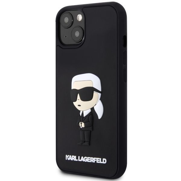 Etui Karl Lagerfeld 3D Rubber Ikonik do iPhone 14/15/13 6,1" - Czarny