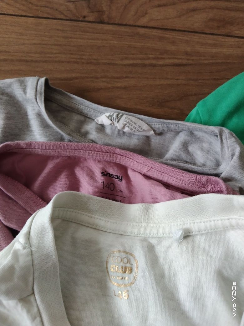 5 pak. H&M. Bluzki długi rękaw. Dla dziewczynki. 134-140 cm. Wysyłka