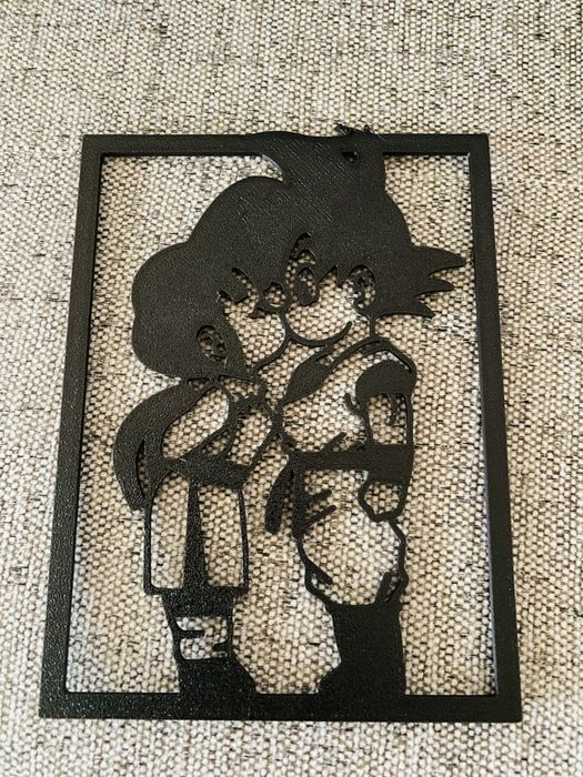 Silhueta Goku e Chichi