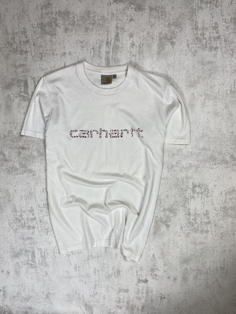 Біла футболка Carhartt з принтом логотипу