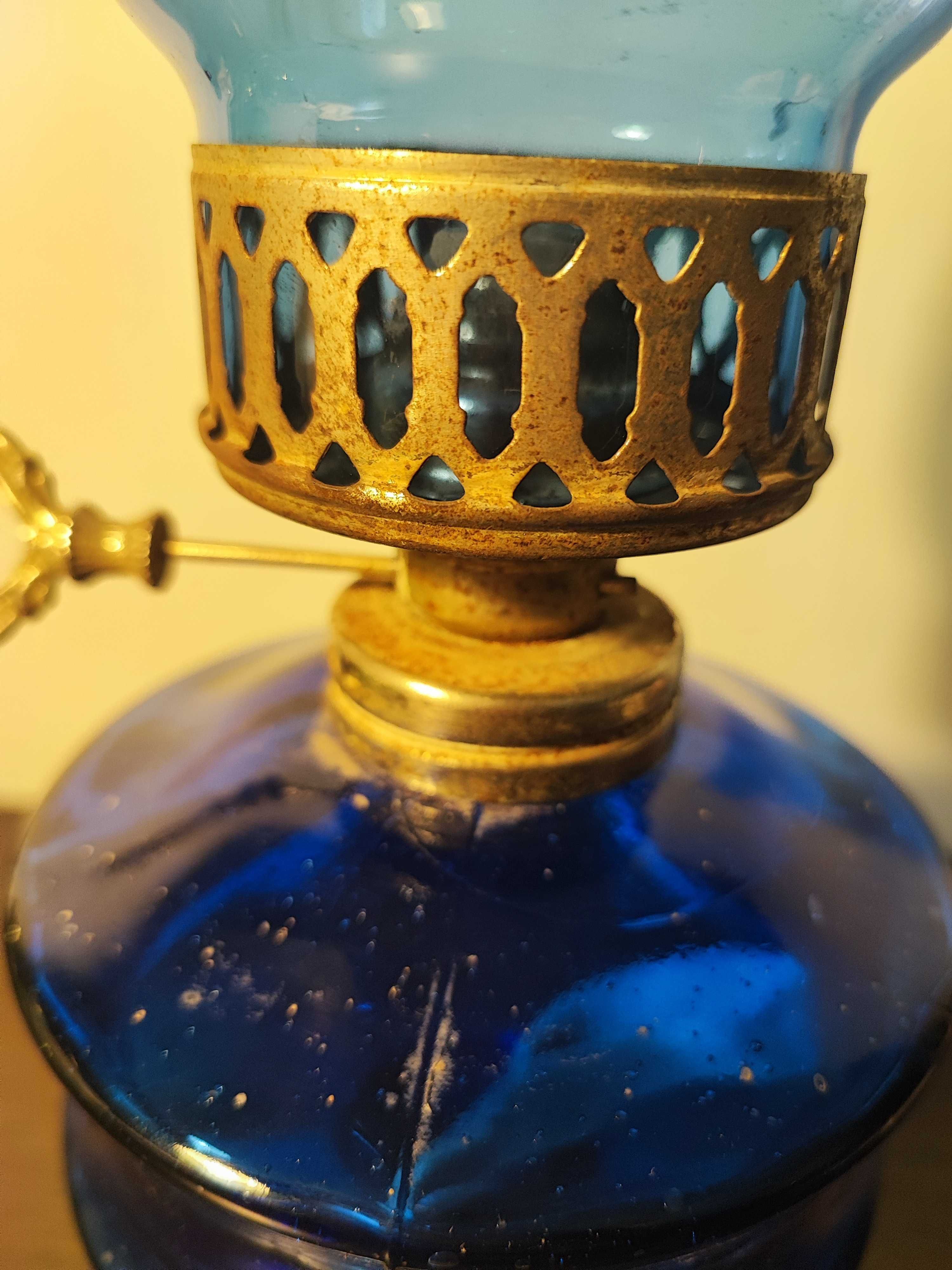 Stara lampa naftowa sygnowana HONG KONG